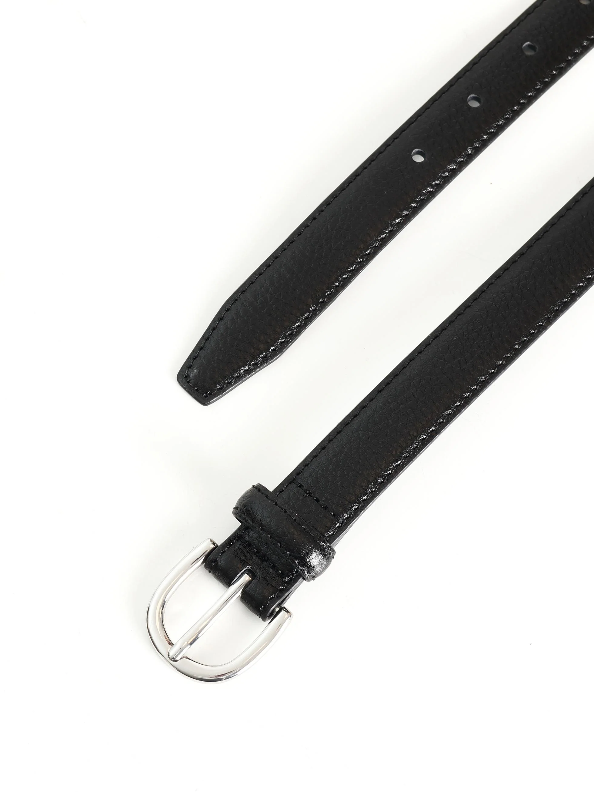 CINTURON ESTRECHO PIEL NEGRO - Image 3