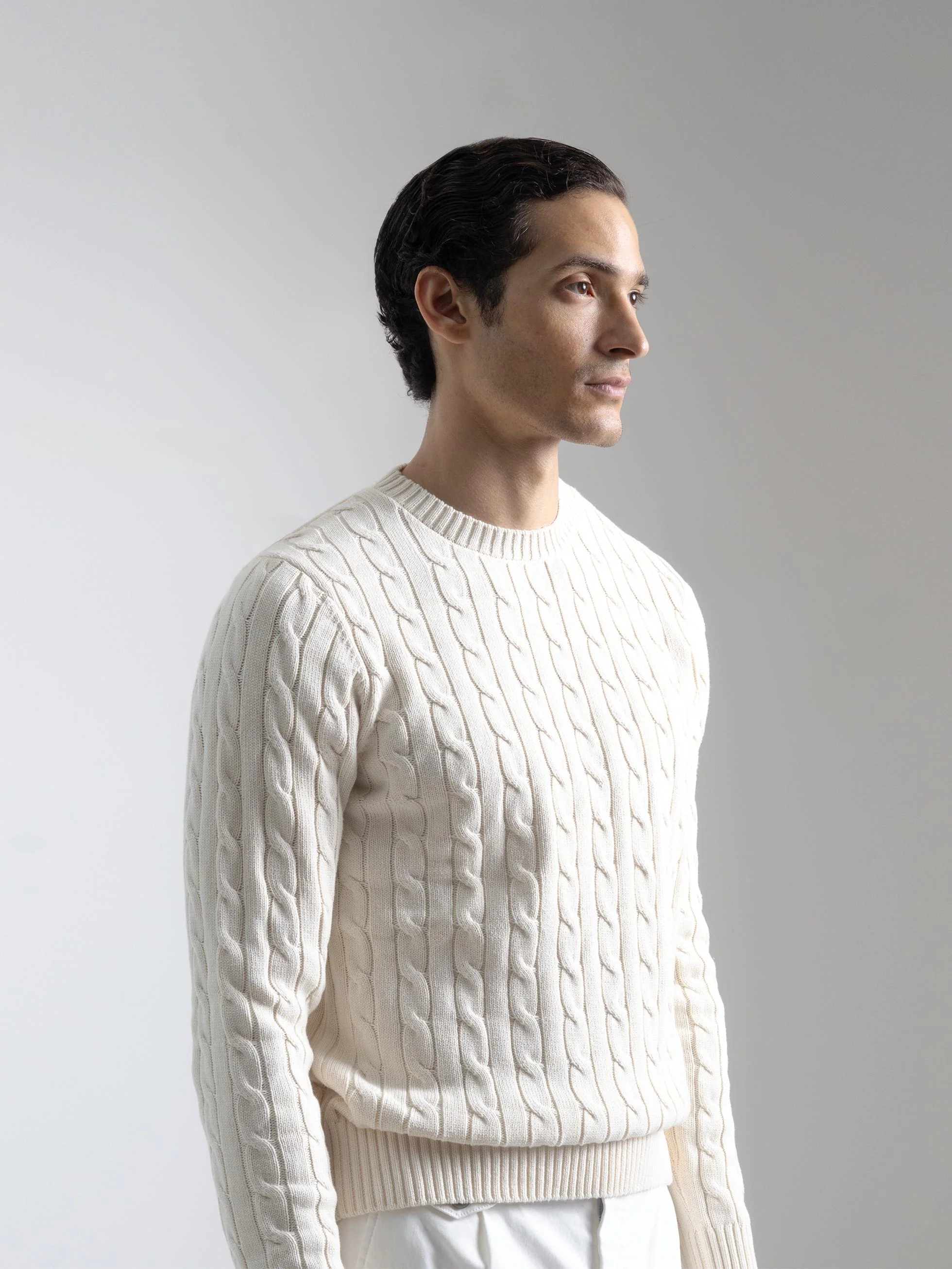 JERSEY CABLE KNIT MARFIL - Image 3