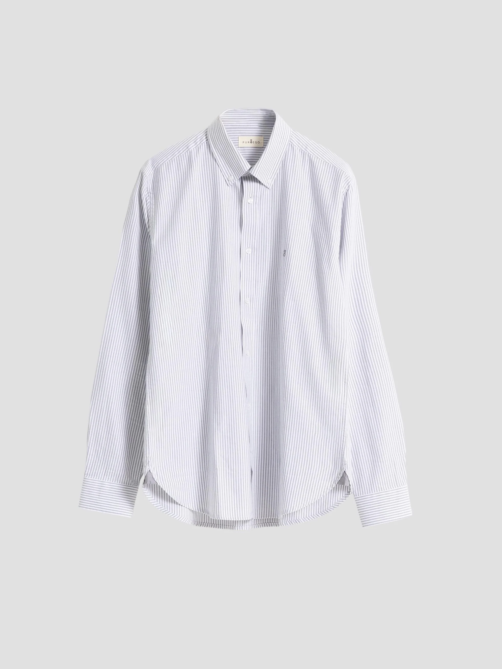 CAMISA OXFORD RAYAS GRIS - Image 5