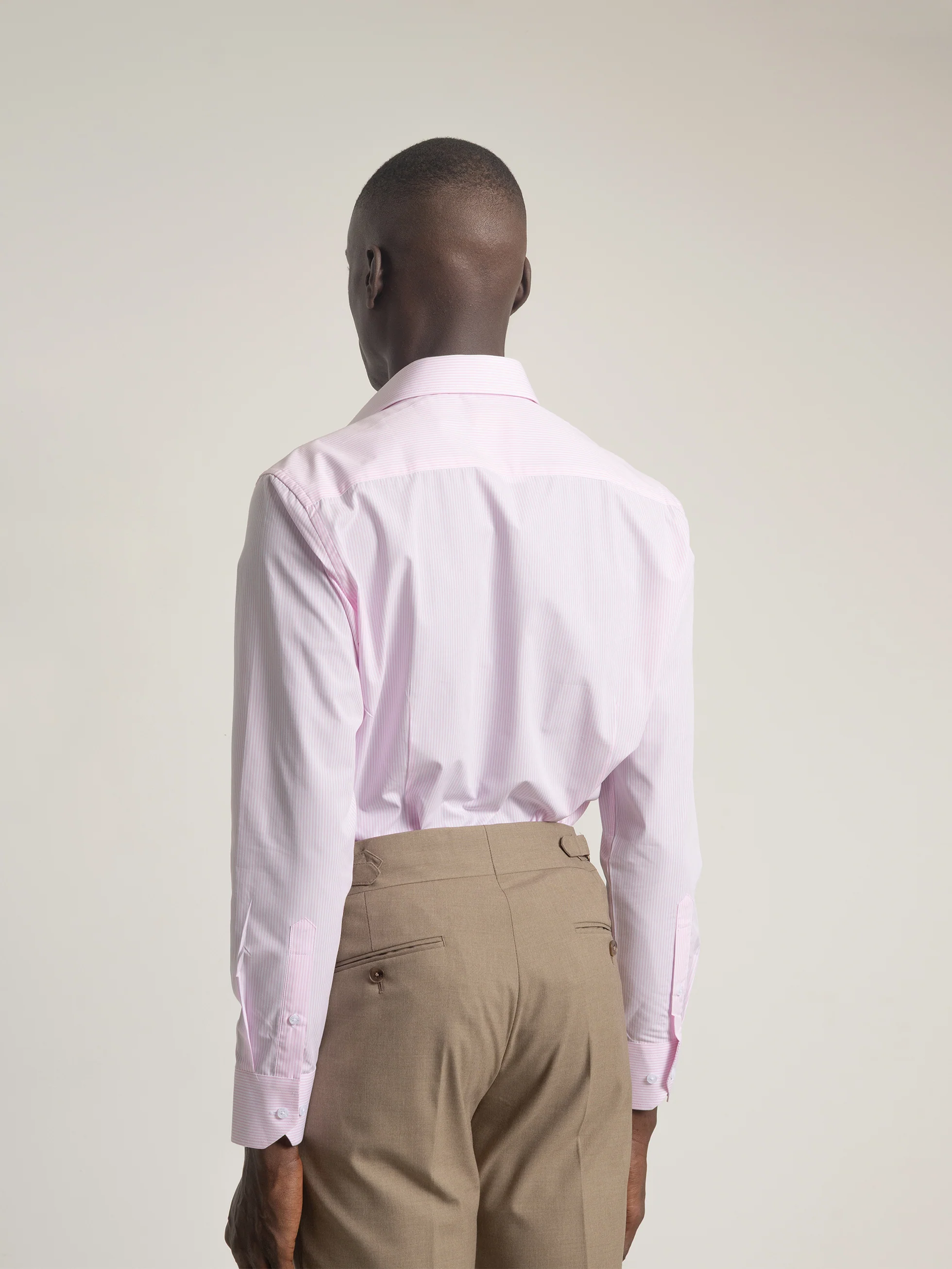CAMISA RAYAS CUELLO ITALIANO ROSA - Image 4