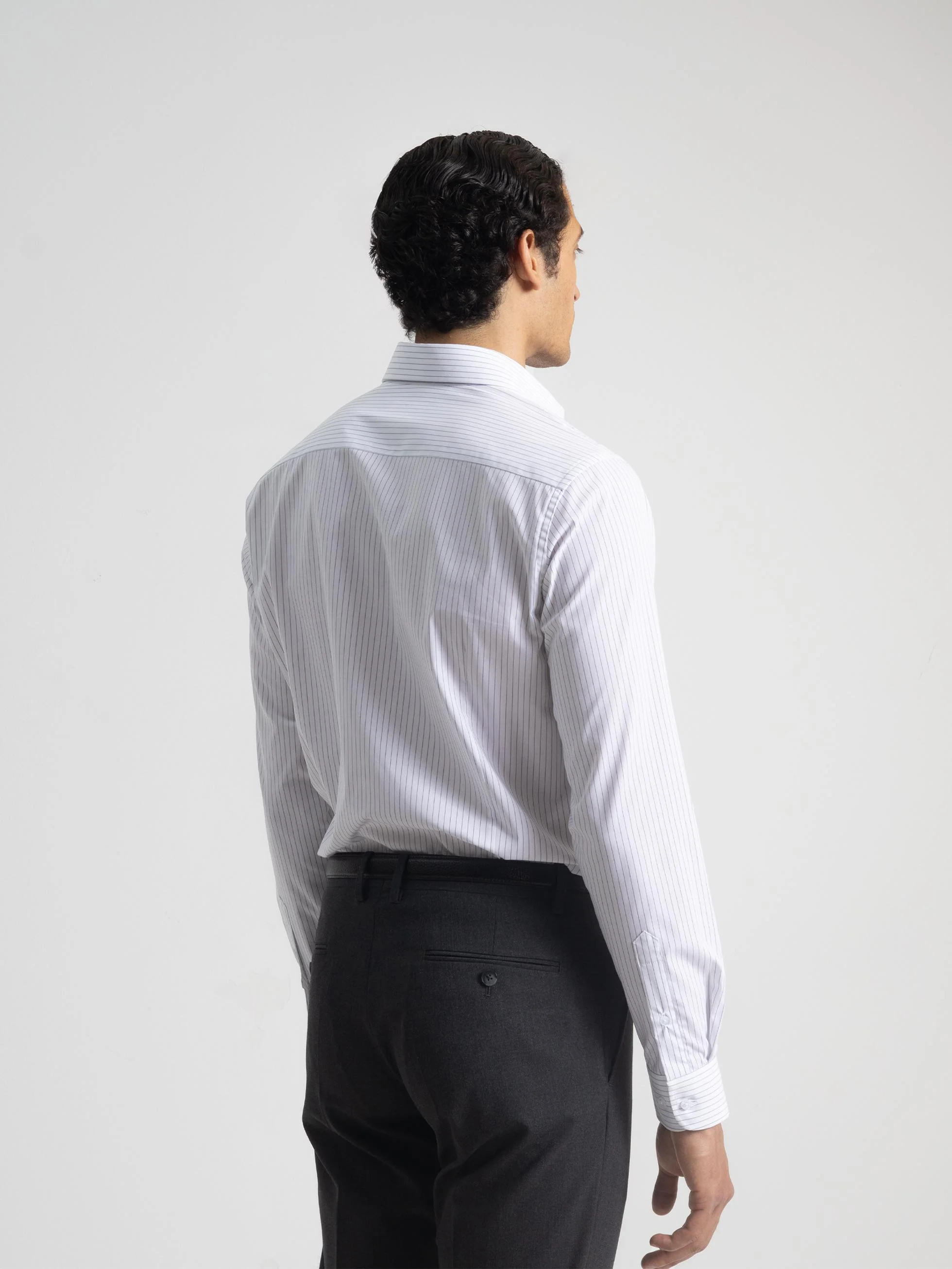 CAMISA VESTIR RAYAS GRIS - Image 4