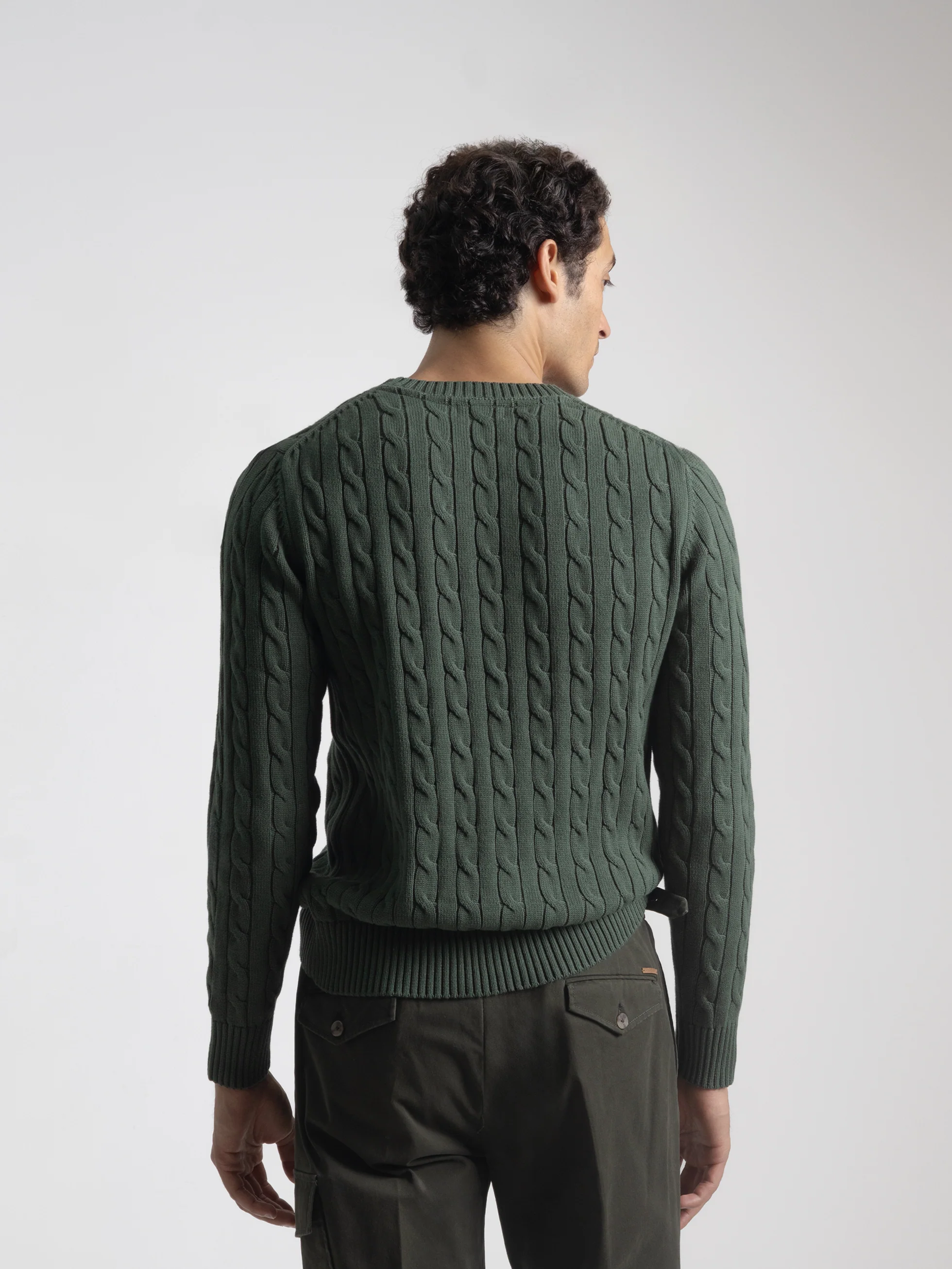 JERSEY CABLE KNIT VERDE OSCURO - Image 4