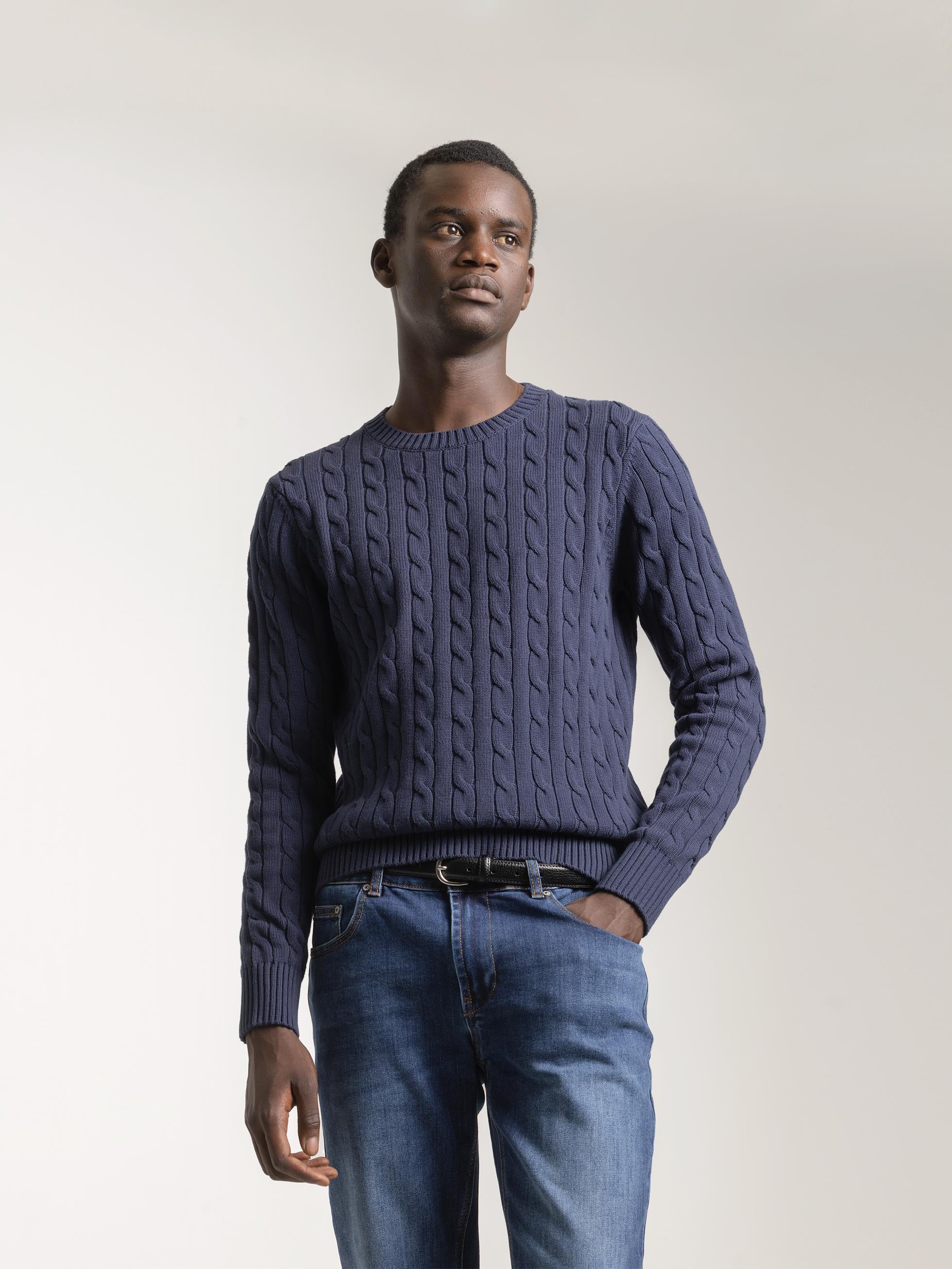 JERSEY CABLE KNIT MARINO - Image 3