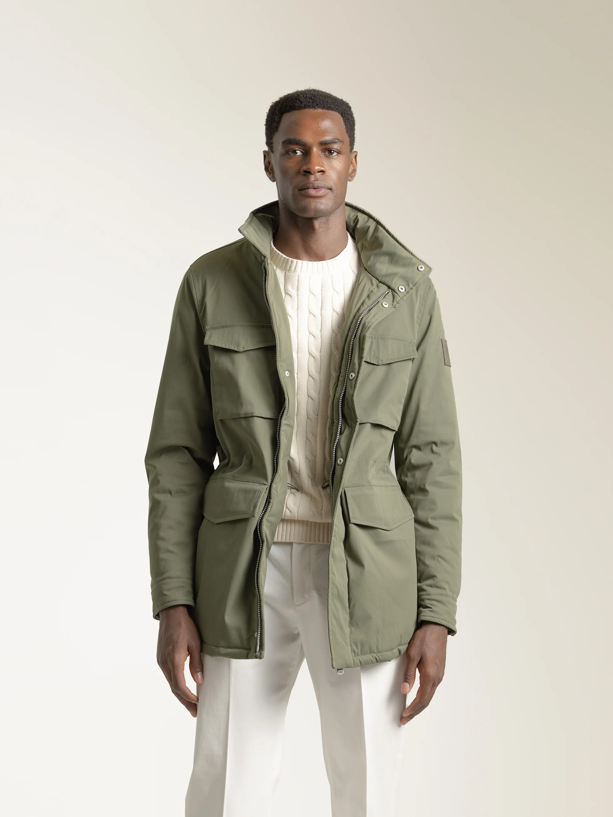 PARKA ACOLCHADA BOLSILLOS VERDE OLIVA - Image 3